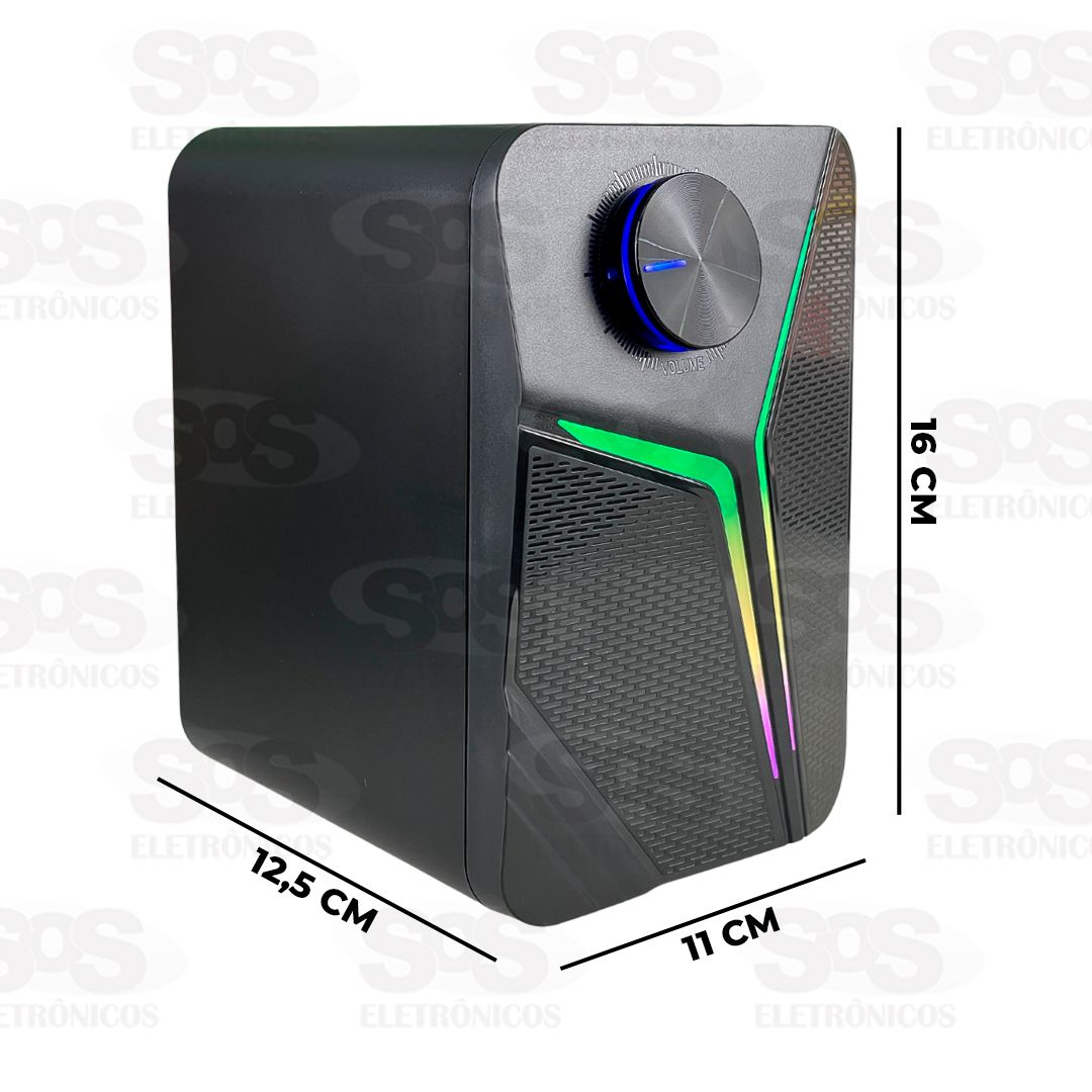 Caixa de Som Multimdia Gamer Desktop Com LED RGD Altomex AL-3865
