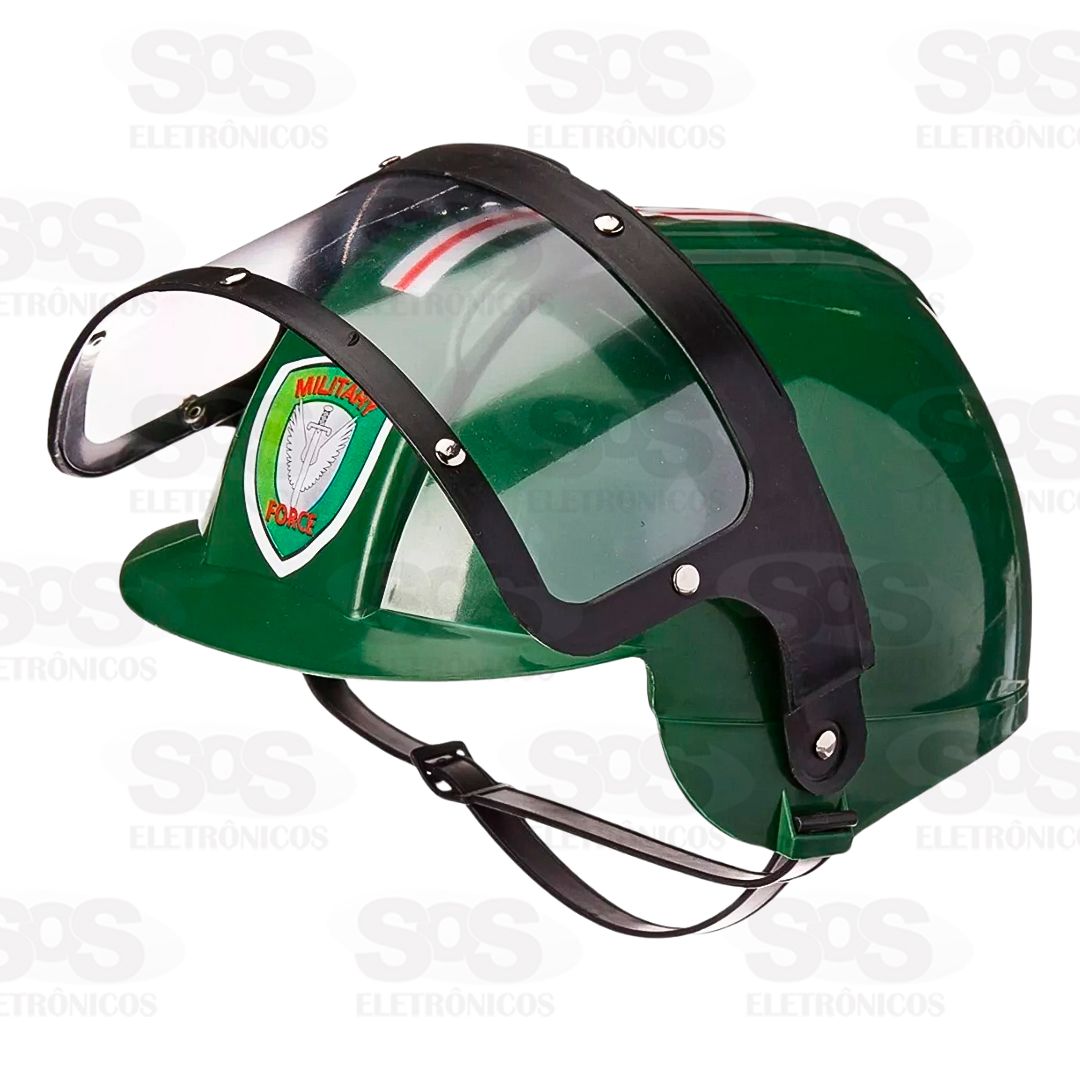 Capacete Militar Com Viseira Mvel Pica Pau 516