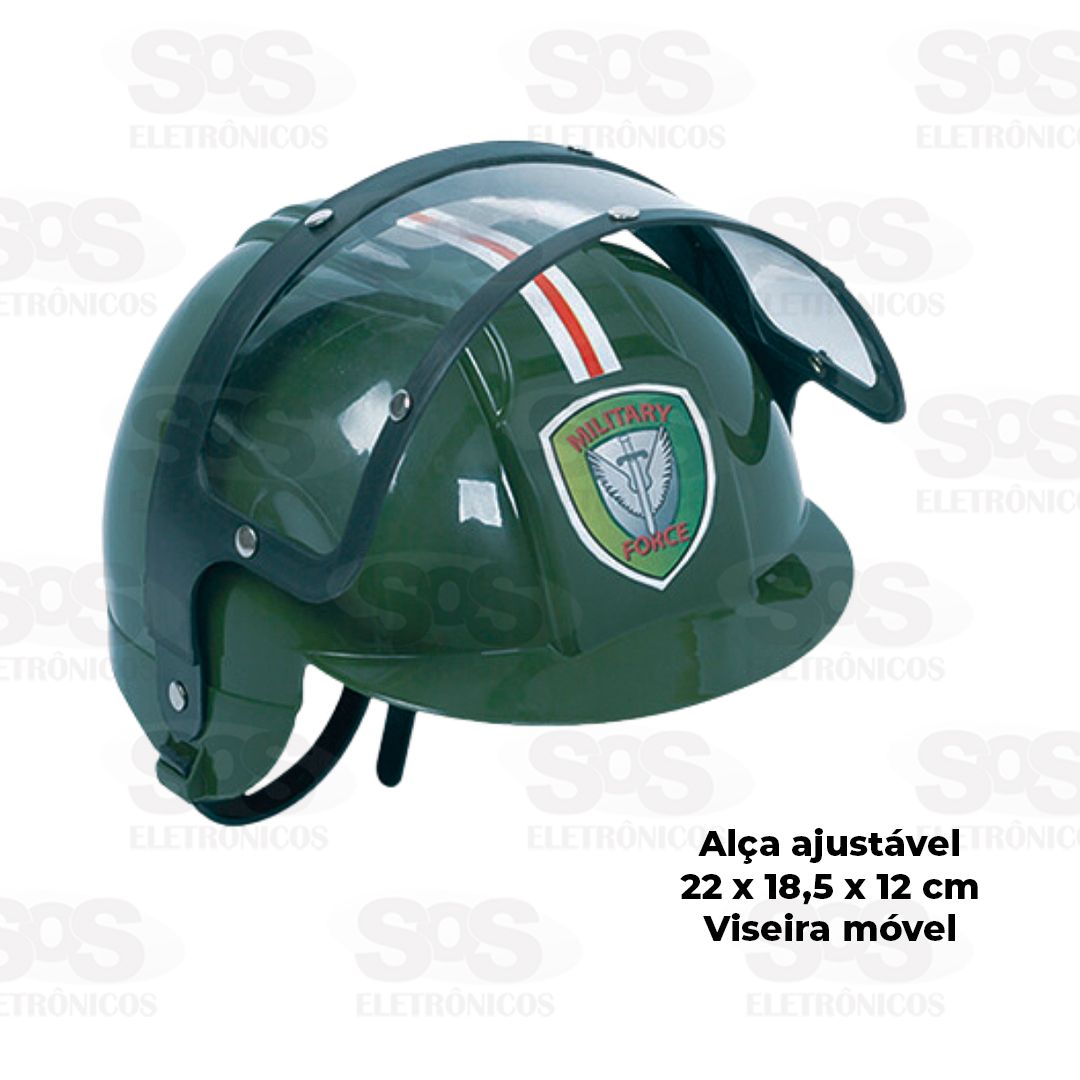 Capacete Militar Com Viseira Mvel Pica Pau 516