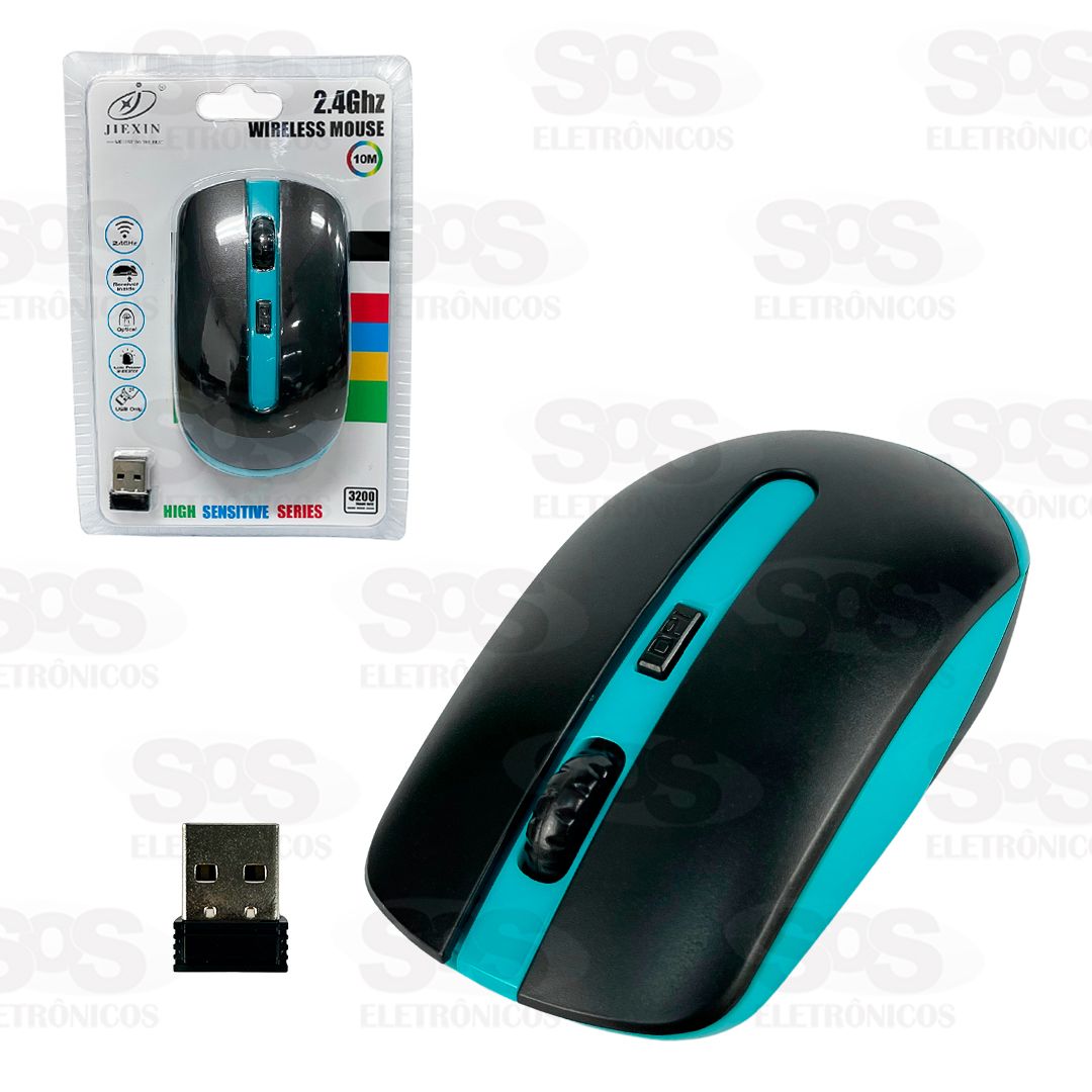 Mouse ptico 2.4GHz Sem Fio 4 Botes Jiexin OS-431