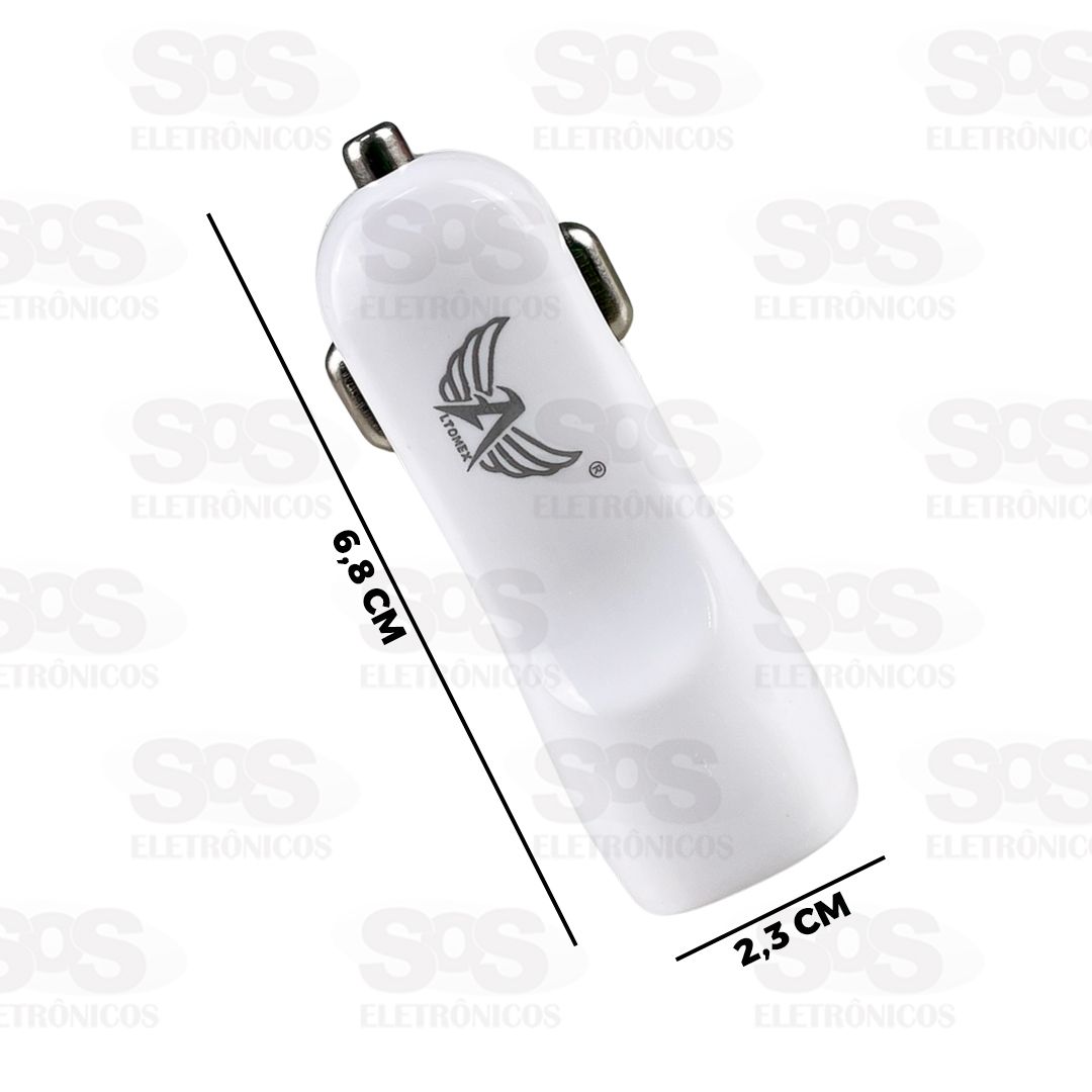 Carregador Veicular 2 Portas USB Com cabo Micro USB V8 Altomex AL-C83-V8