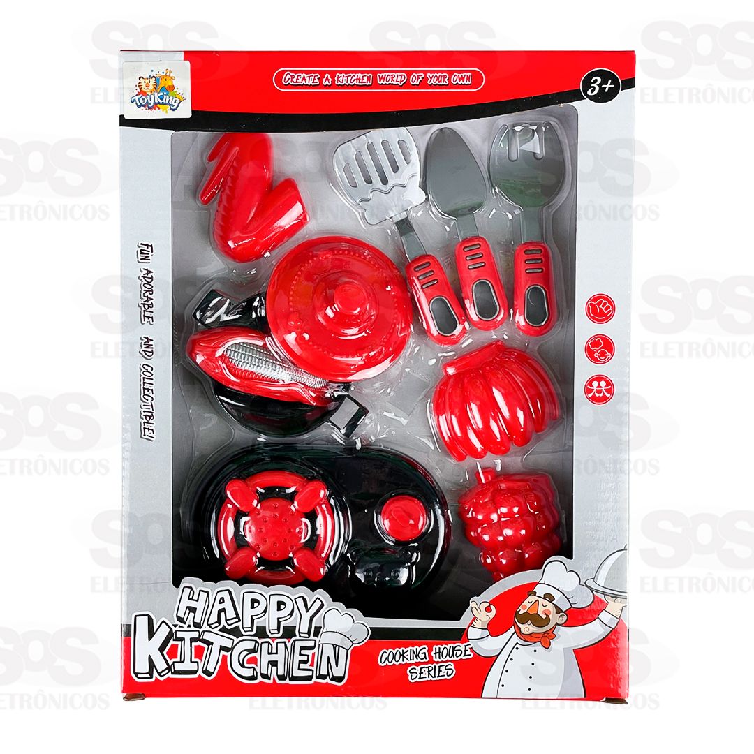 Conjunto Comidinhas Cozinha 10 Peas Toy King TK-AB4400