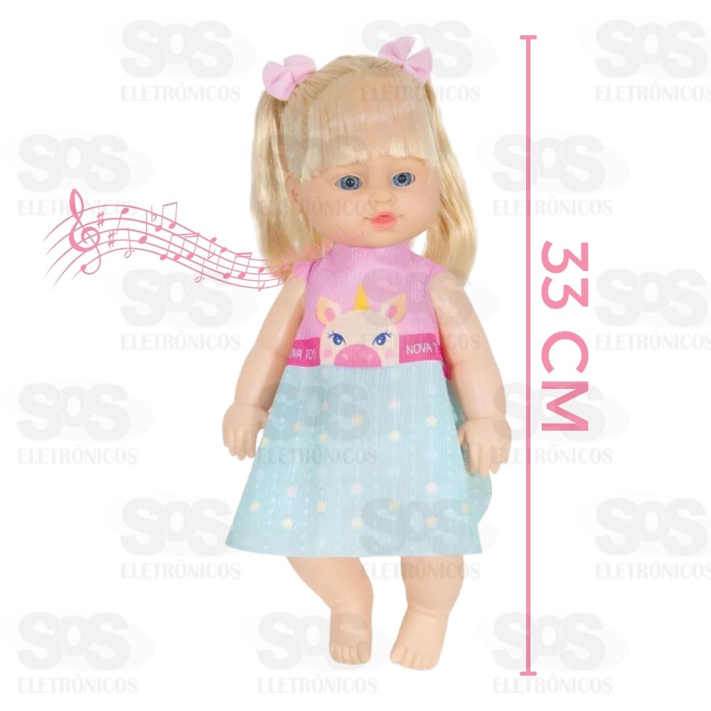 Boneca Tika Frases Falas Diferentes Loira Nova Toys 1160