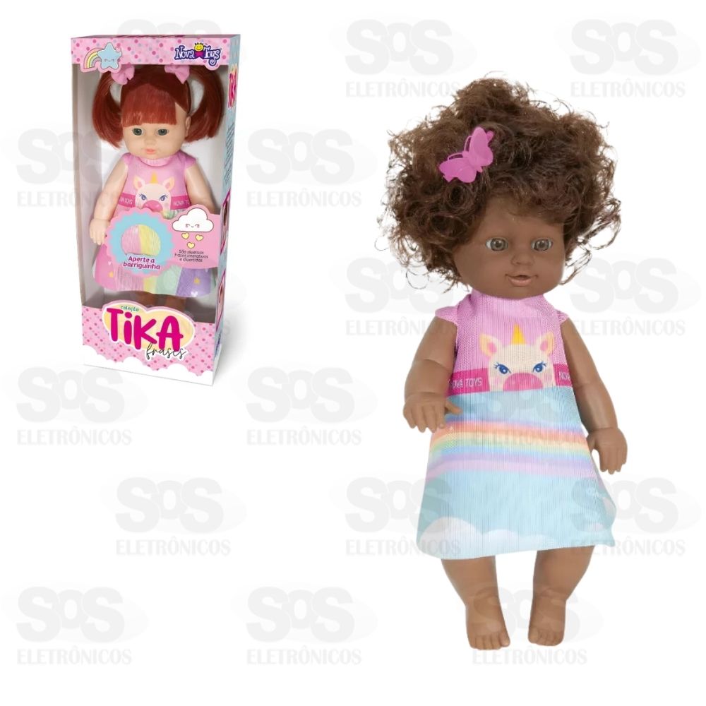 Boneca Tika Frases Falas Diferentes Negra Nova Toys 1161