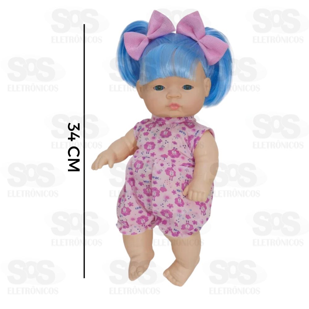 Boneca Ninive Cabelo Azul Nova Toys 1159