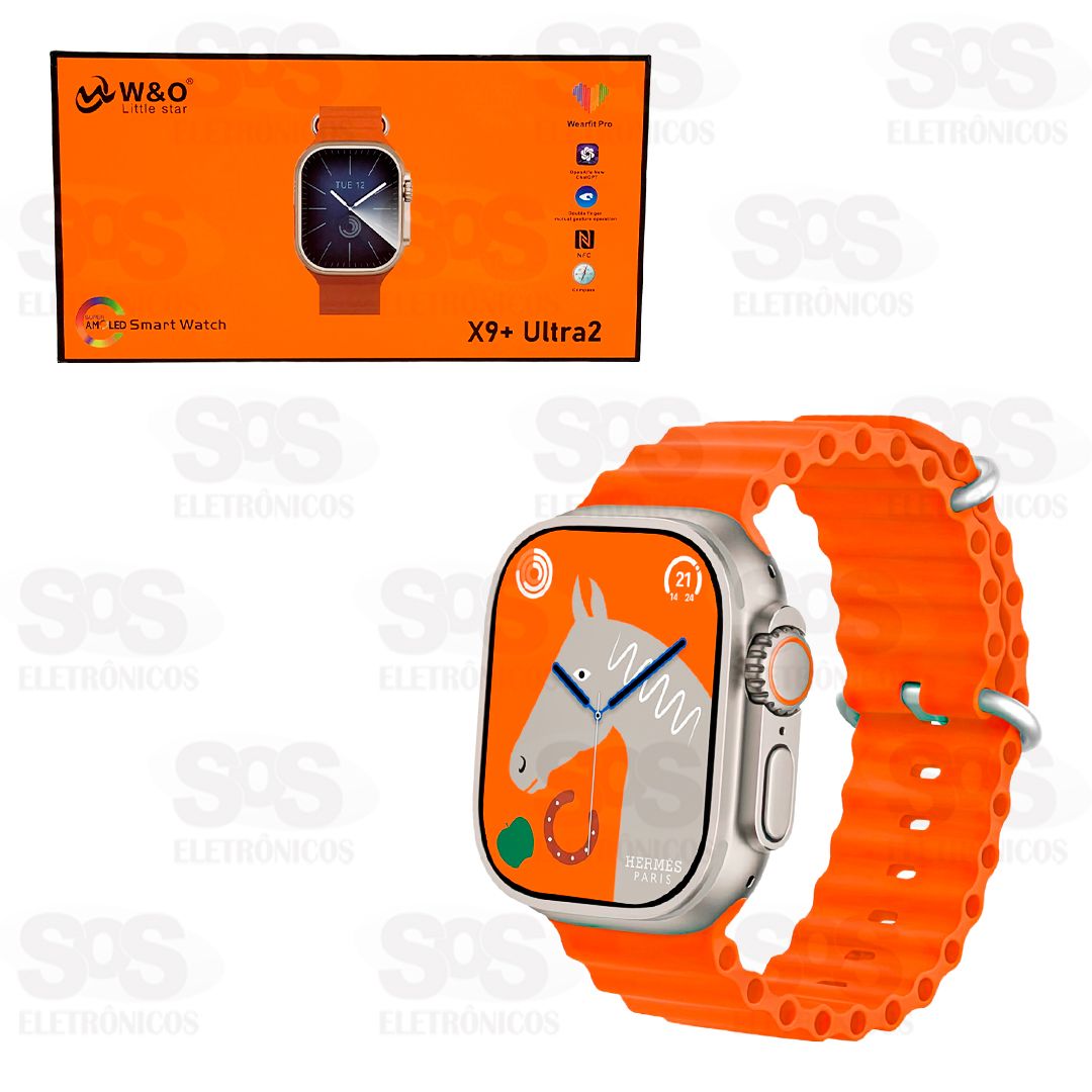 Relógio SmartWatch Tela Amoled 49MM X9+ Ultra 2
