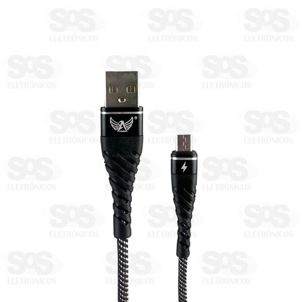 Cabo De Dados Micro USB V8 3.4A 1 Metro Altomex AL-2061-V8