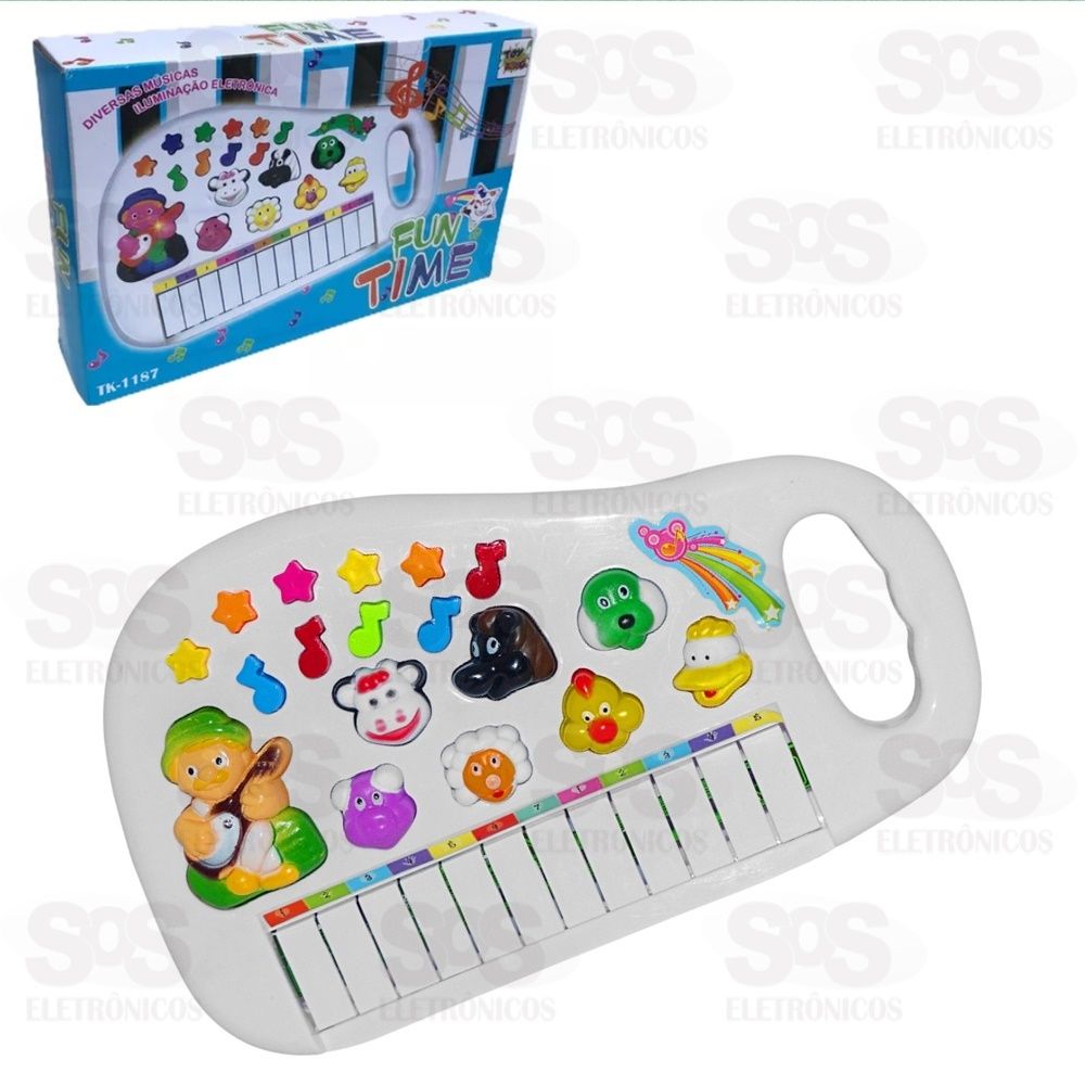 Teclado Infantil Fun Time Animais Toy King TK-1187