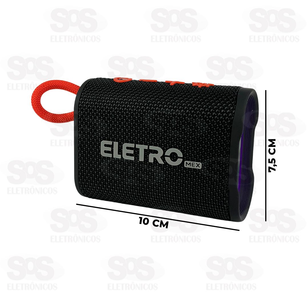 Caixa De Som Com LED Resistente  gua 5W Eletromex EL-1006