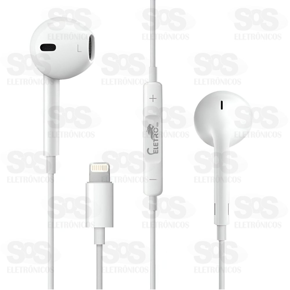 Fone De Ouvido Com Microfone Iphone Premium Eletromex EL-1408
