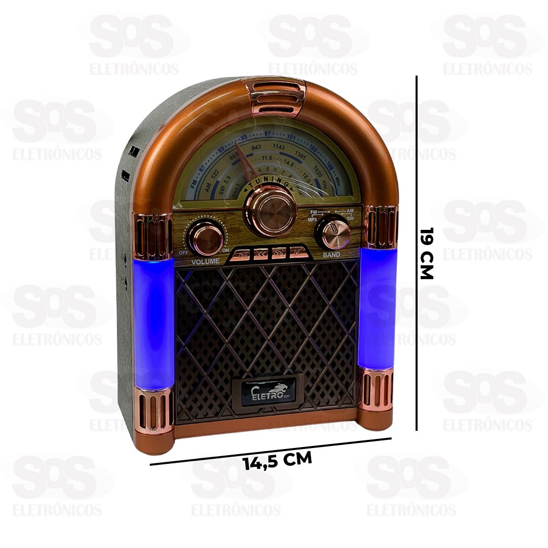 Rdio Retr Jukebox 3 Bandas Eletromex EL-1309