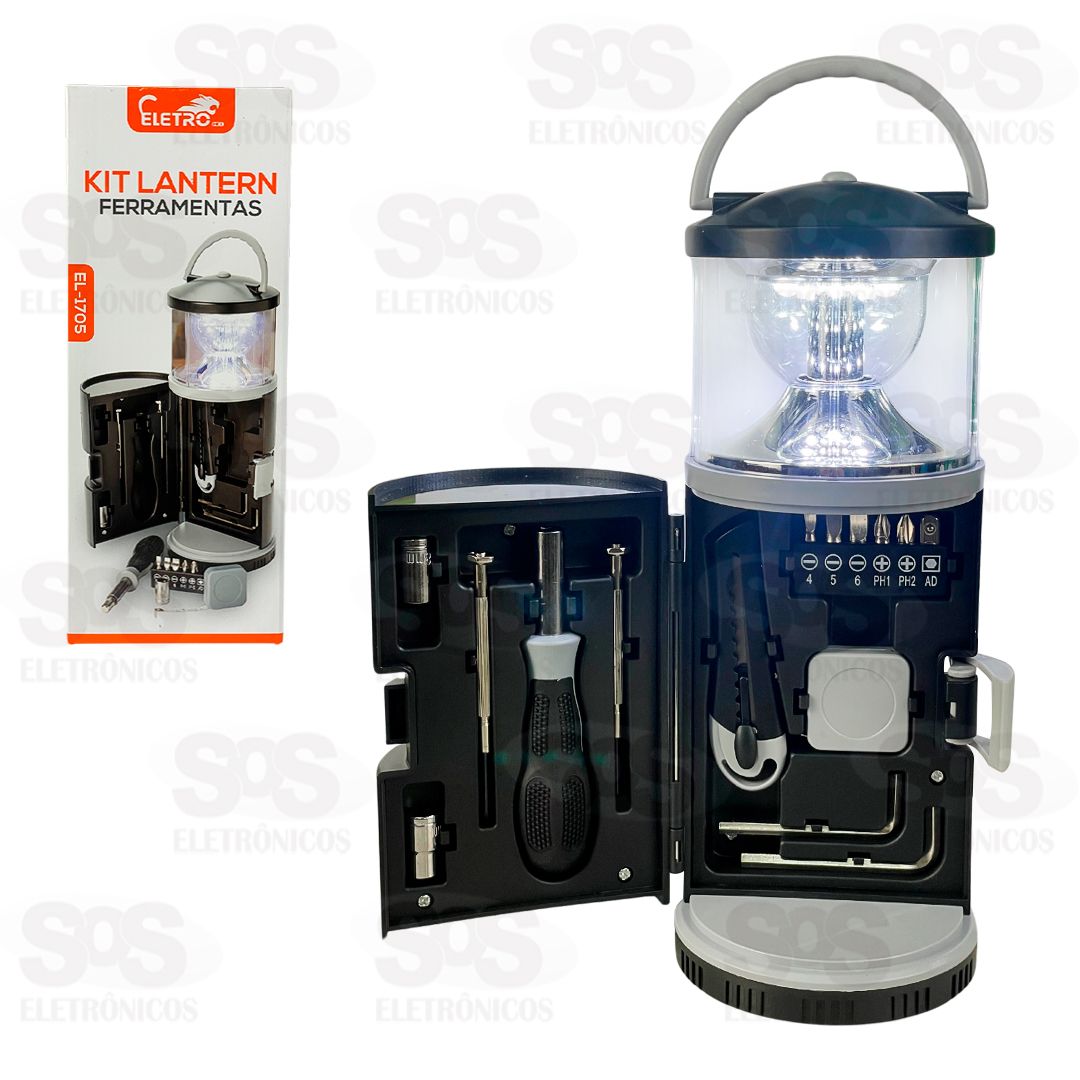 Lampio Com Kit de Ferramentas Com 15 Peas Eletromex EL-1705