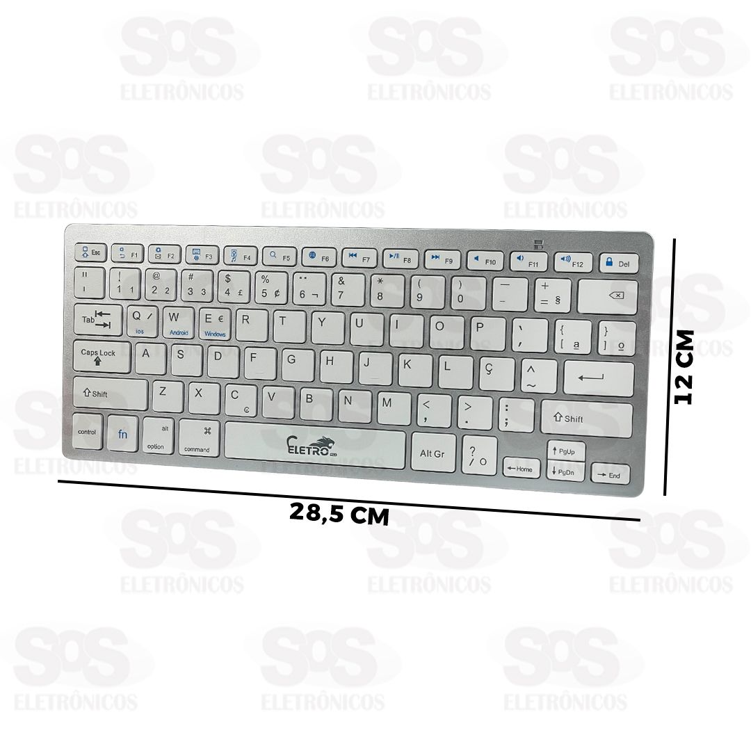 Mini Teclado Sem Fio Bluetooth Ultra Fino Eletromex EL-2101