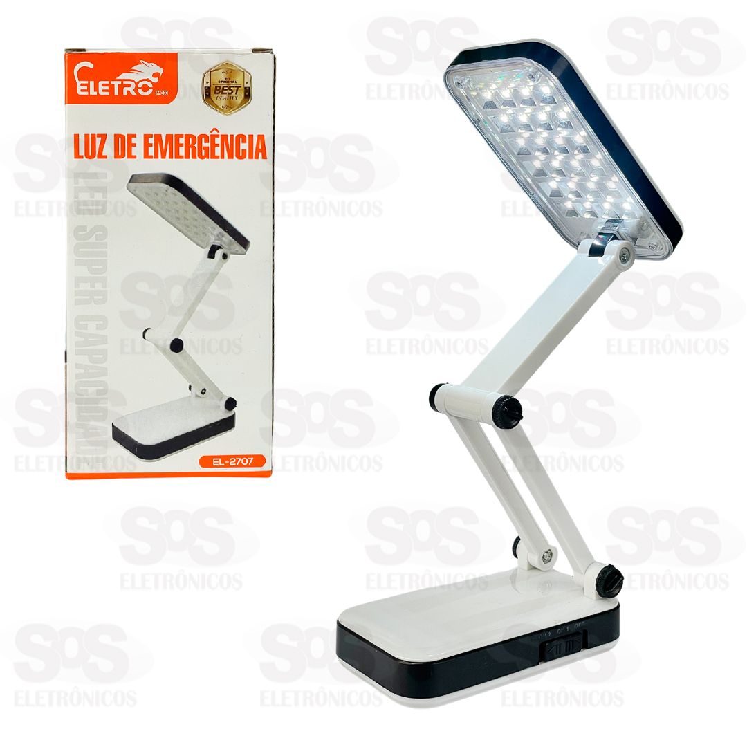 Luminria de Mesa Recarregvel Dobrvel Eletromex EL-2707