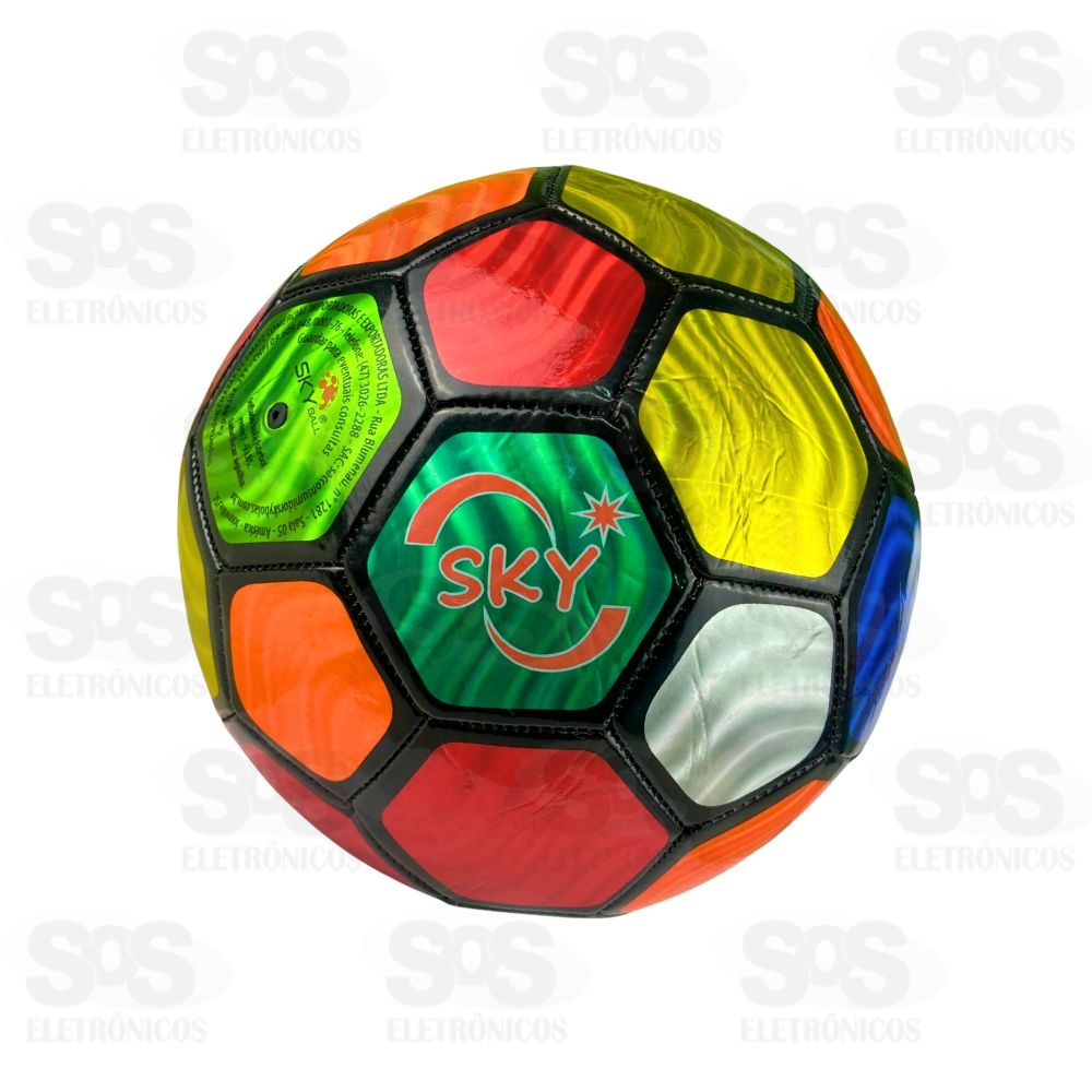 Bola de Futebol de Campo Brilhante Cromada SKY 