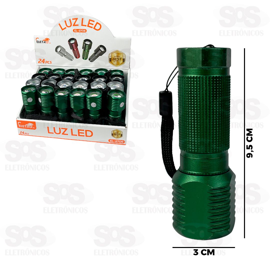 Lanterna LED de Alumnio Caixa Com 24 Unidades Eletromex EL-2708