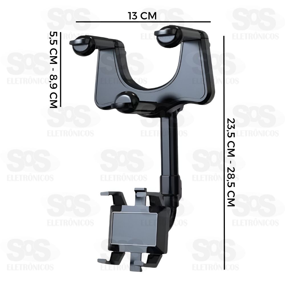 Suporte de Celular e GPS para Retrovisor 3,5  6 Polegadas B-Max BMG-67