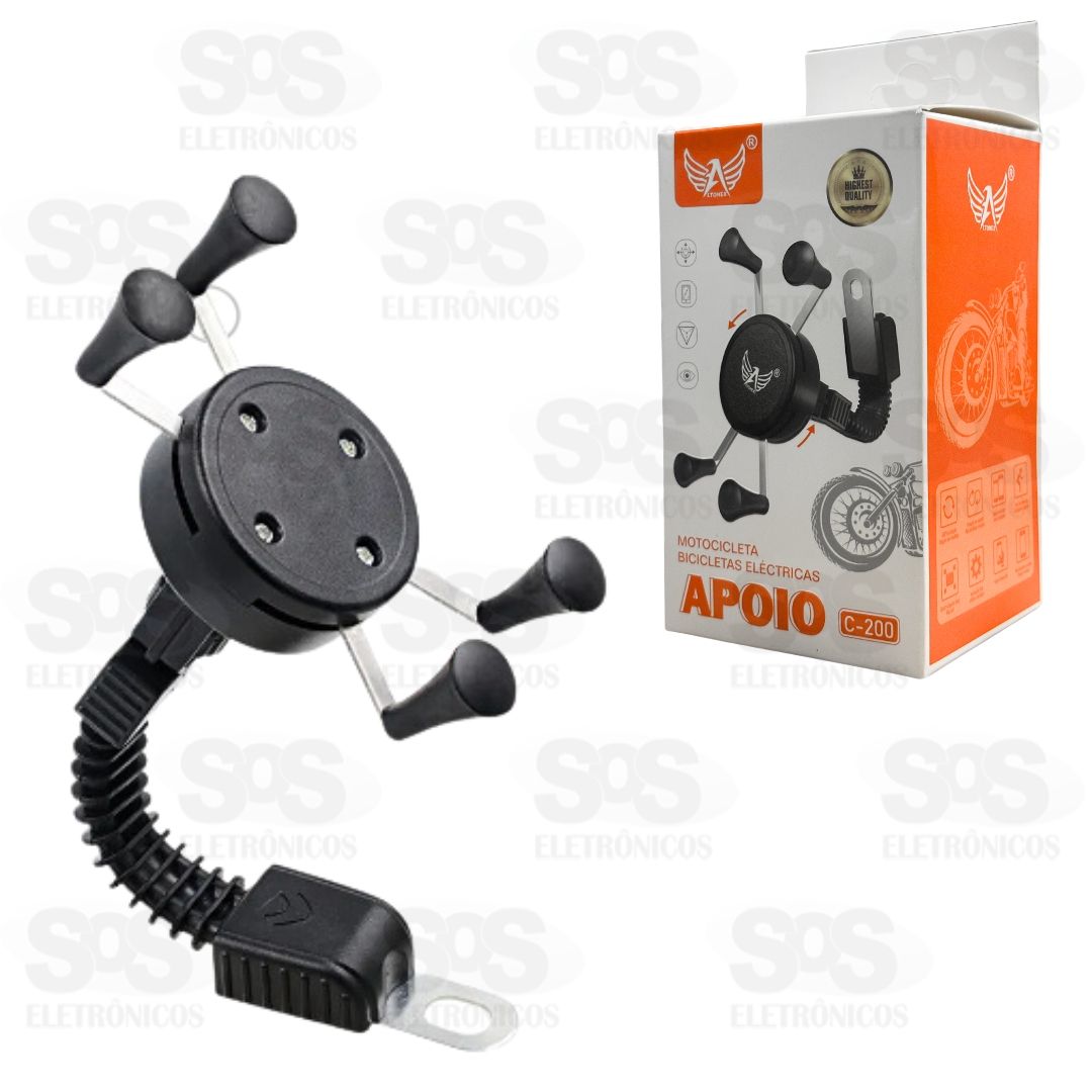 Suporte De Celular Garra Para Motos Altomex C-200
