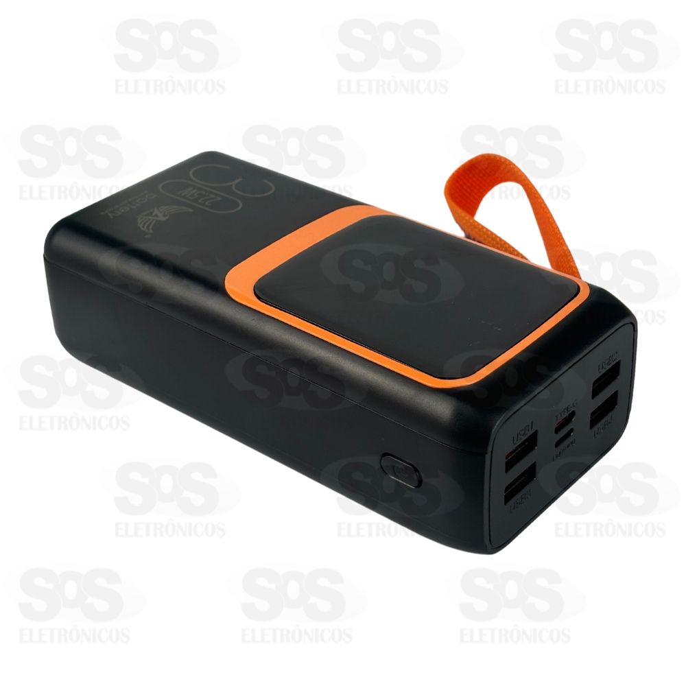 Carga Extra 30.000mAh Com Lanterna e Painel 6 Portas Altomex P7