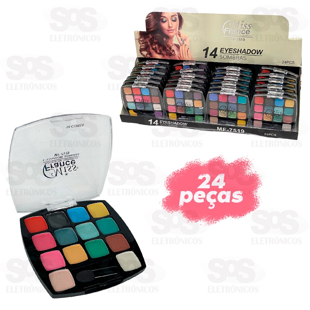 Maquiagem 14 Sombras Caixa com 24 Unidades MF-7519