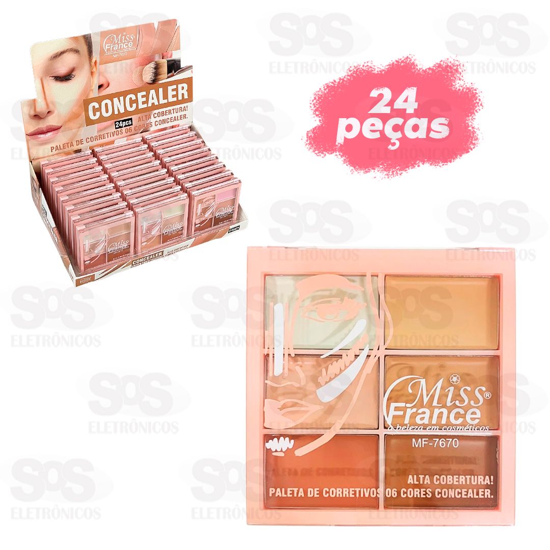 Maquiagem Corretivos 6 Cores 24 Unidades MF-7670