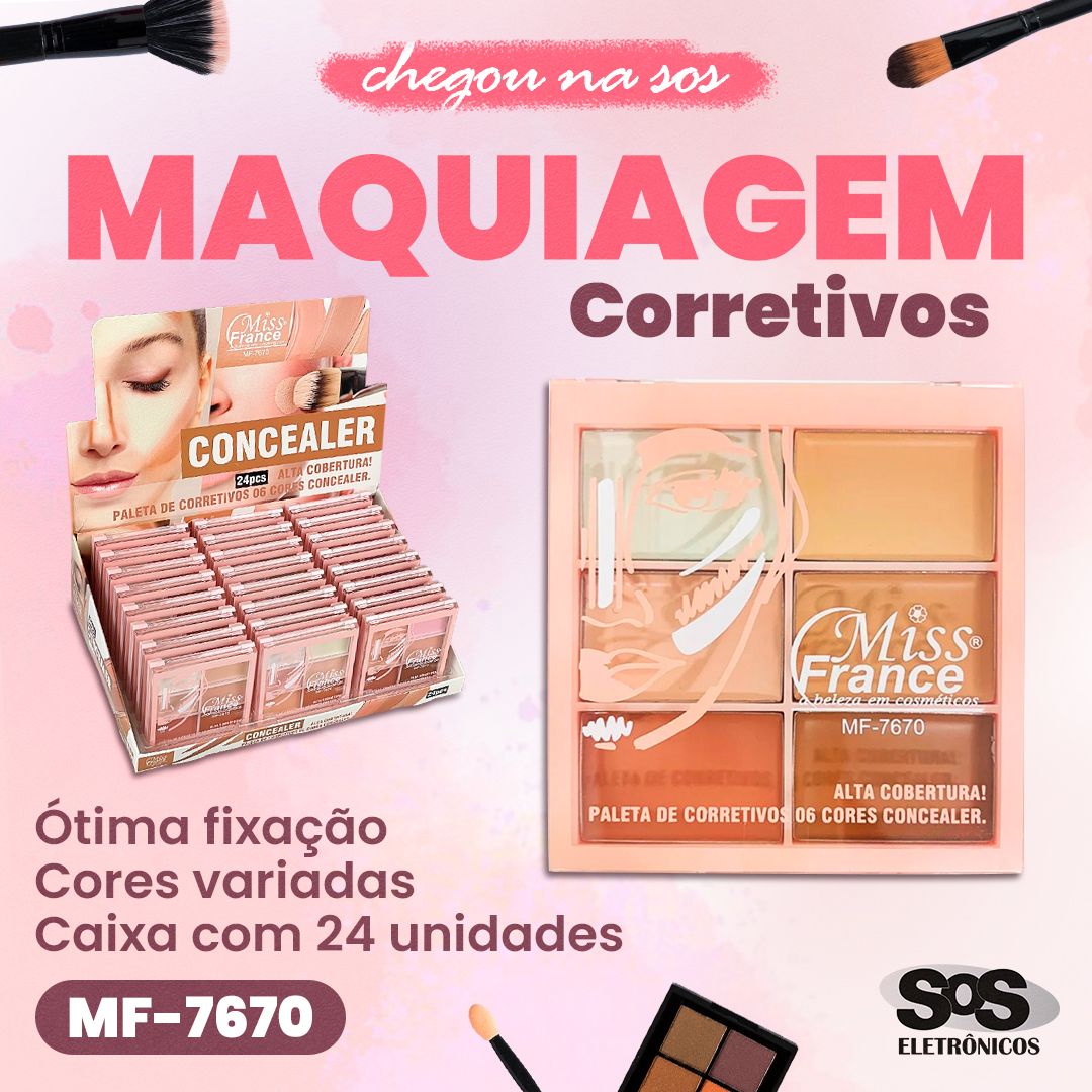 Maquiagem Corretivos 6 Cores 24 Unidades MF-7670
