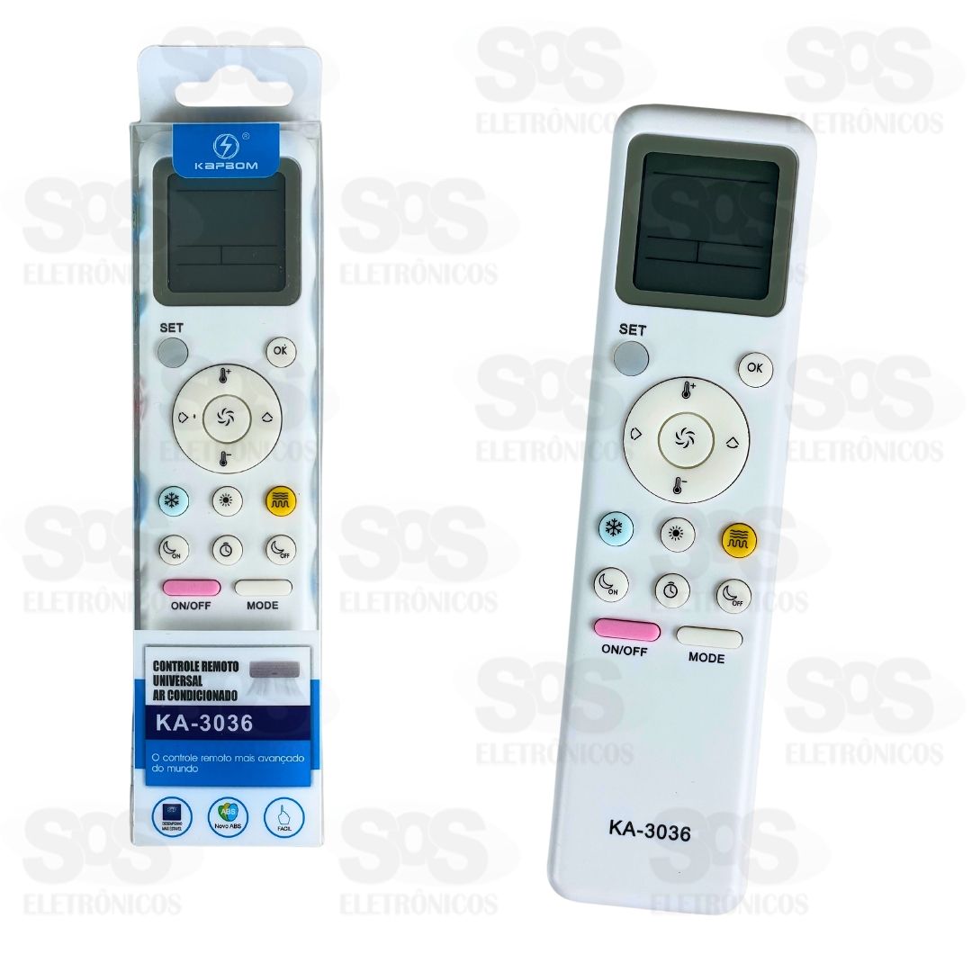 Controle Remoto Para Ar Condicionado Universal Kapbom KA-3036