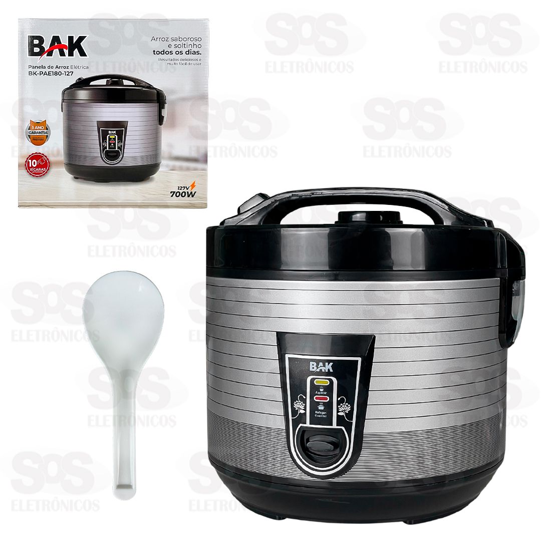 Panela De Arroz Eltrica 1.8 Litros 127V Bak BK-PAE180-127