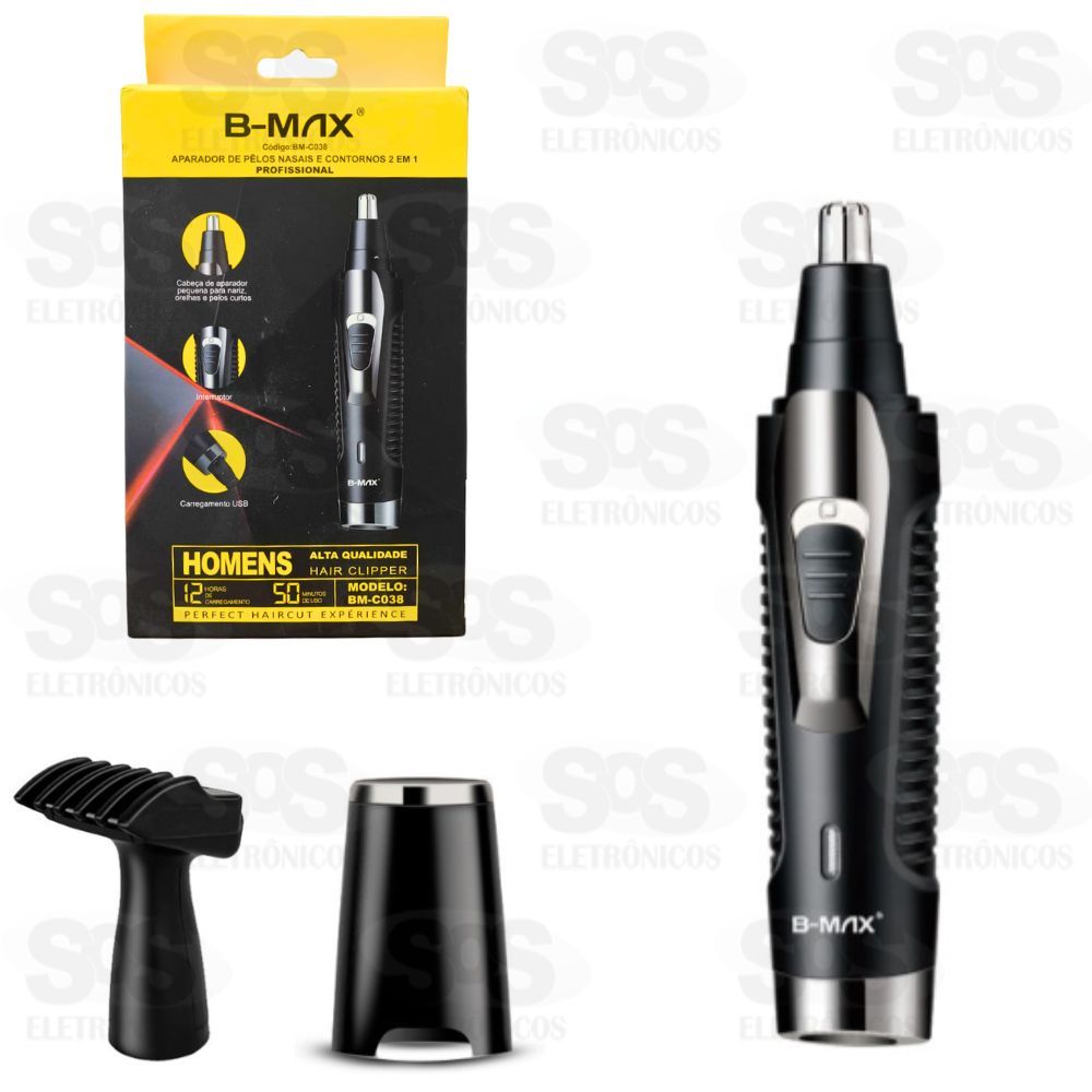 Mquina de Aparar Pelos de Nariz e Ouvido B-Max BM-C038