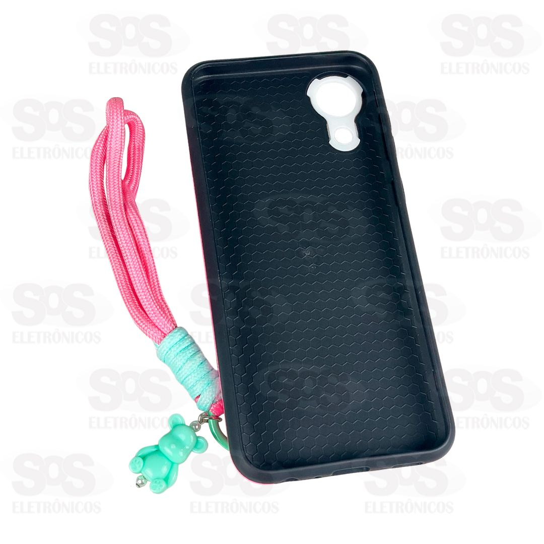 Capa Com Cordo Salva Celular Urso Motorola G53 Cores Variadas