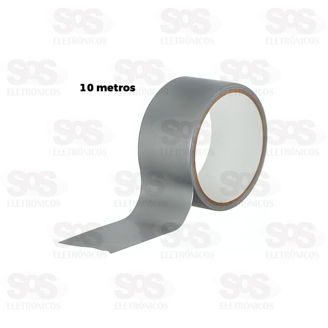 Fita Adesiva Silver Tape 10Mx45MM Cinza TroyaTools TRY-0115