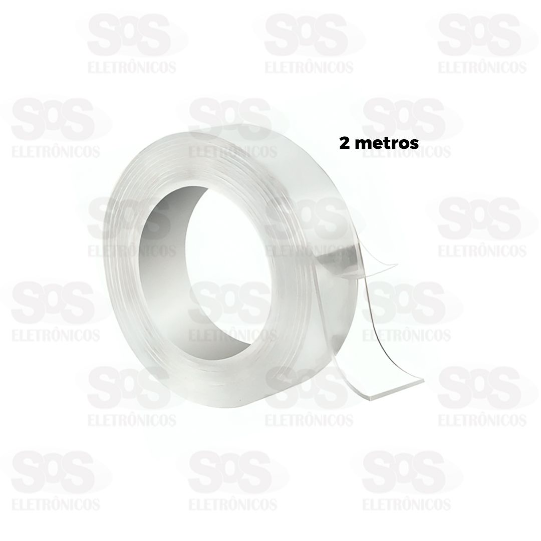 Fita Adesiva Dupla Face Transparente 2 Metros TroyaTools TRY-0103