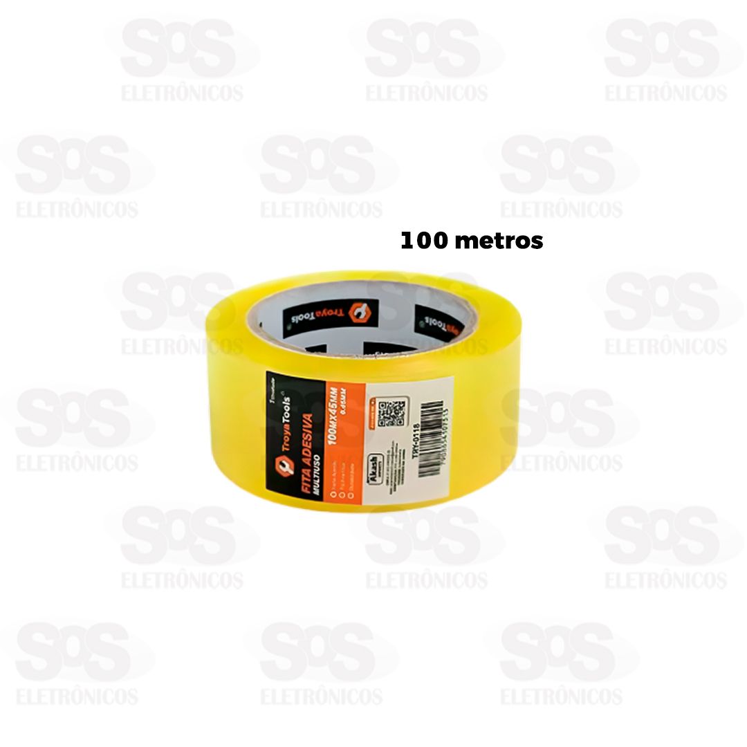 Fita Adesiva Transparente 100Mx45MM TroyaTools TRY-0118
