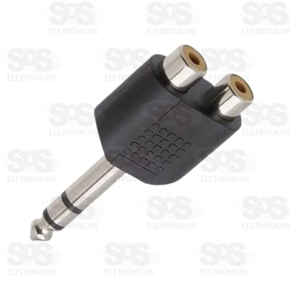 Adaptador P10 Stereo Para 2 RCA Fmea Com 10 Unidades LE-5560