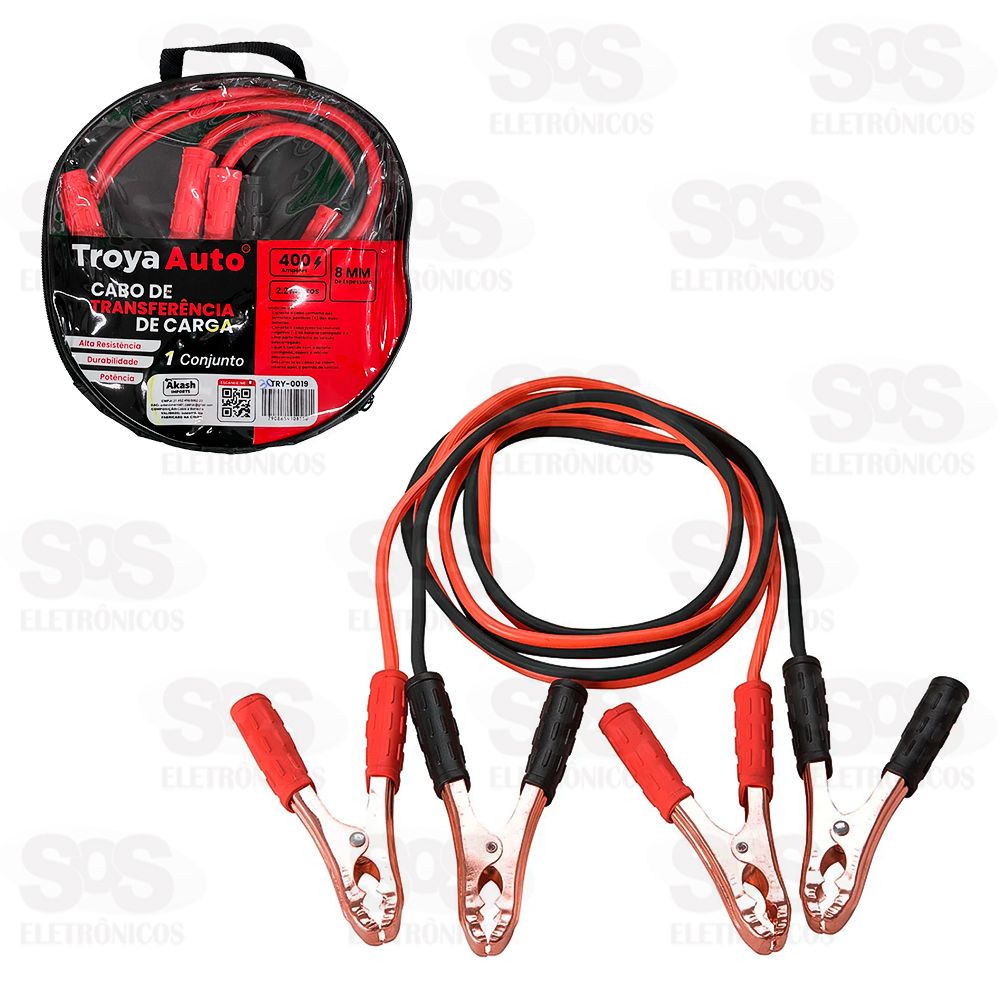 Cabo Para Bateria Chupeta 2.2 Metros 400Amp TRY-0019