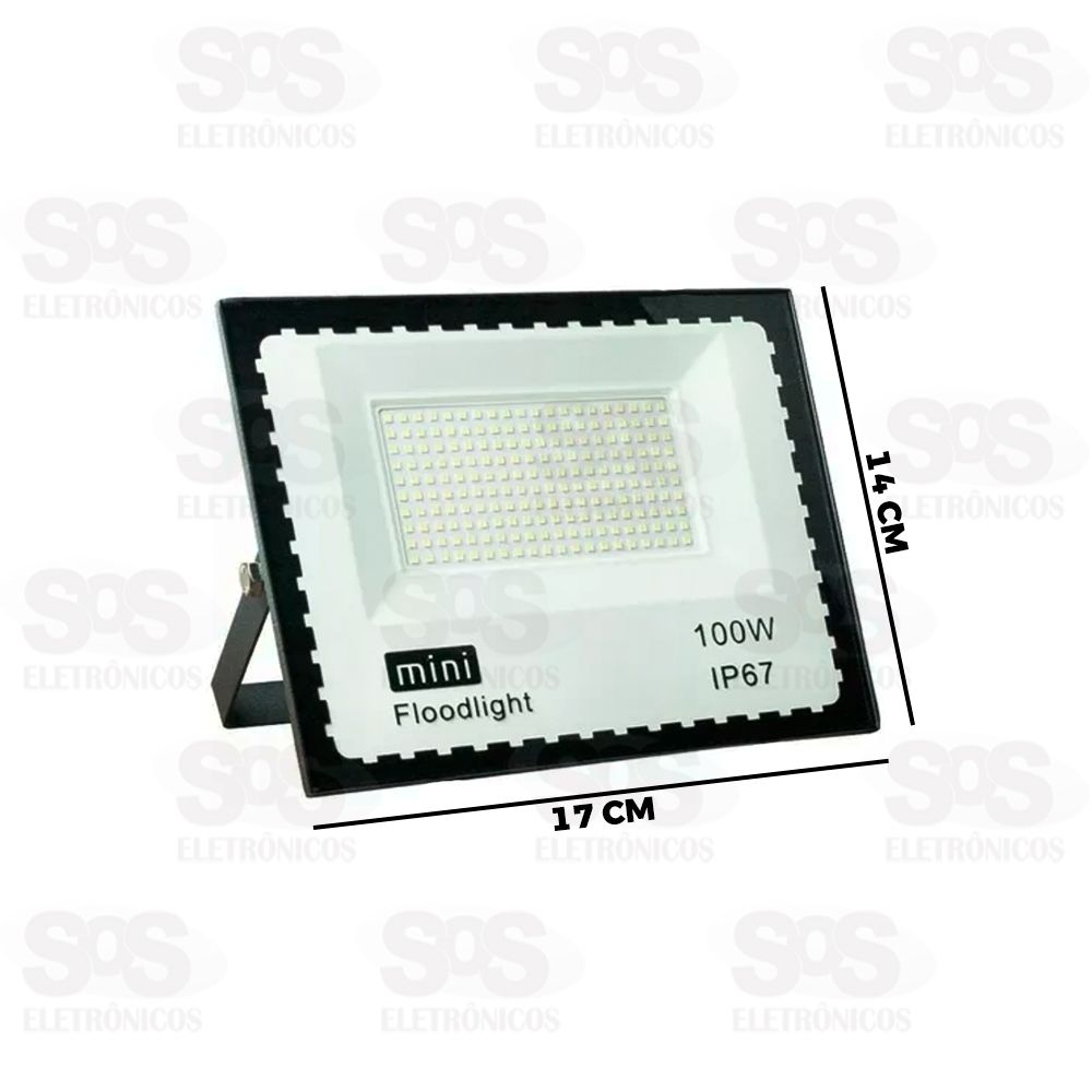 Refletor Holofote LED Branco 100W Maxbom 1214