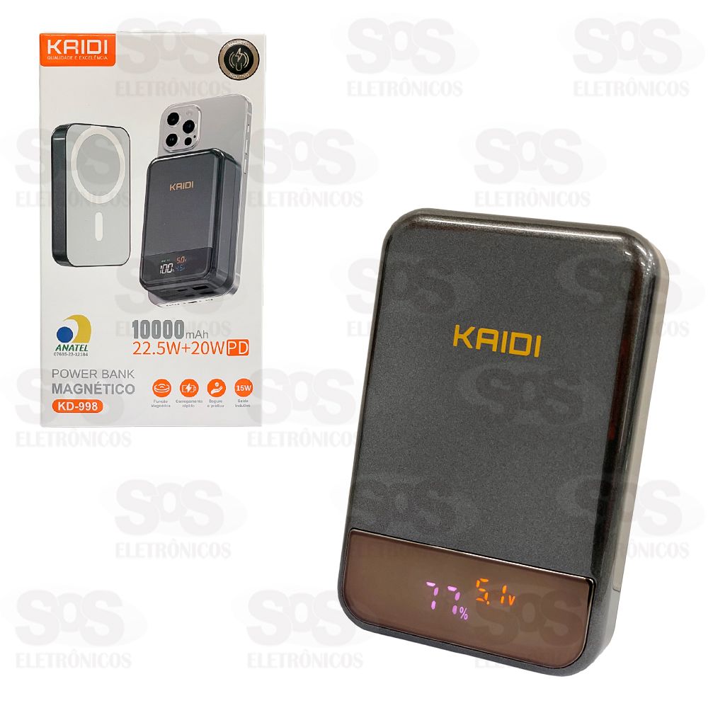 Carga Extra 10.000mAh Magntico Magsafe Kaidi KD-998