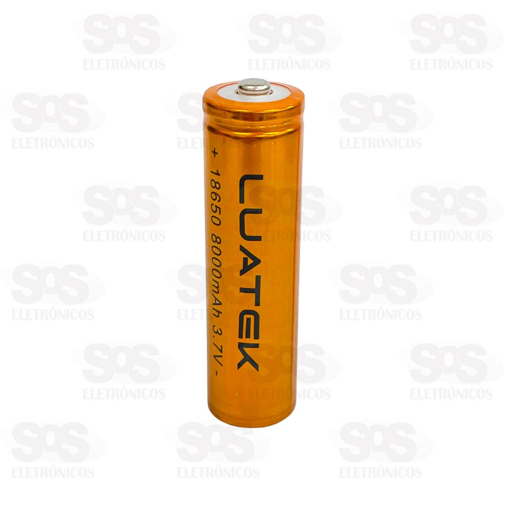 Bateria 18650 Recarregvel Para Lanterna 3.7V 8000mAh Luatek