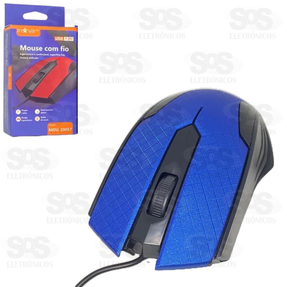 Mouse óptico Com Fio USB Inova IN-20057