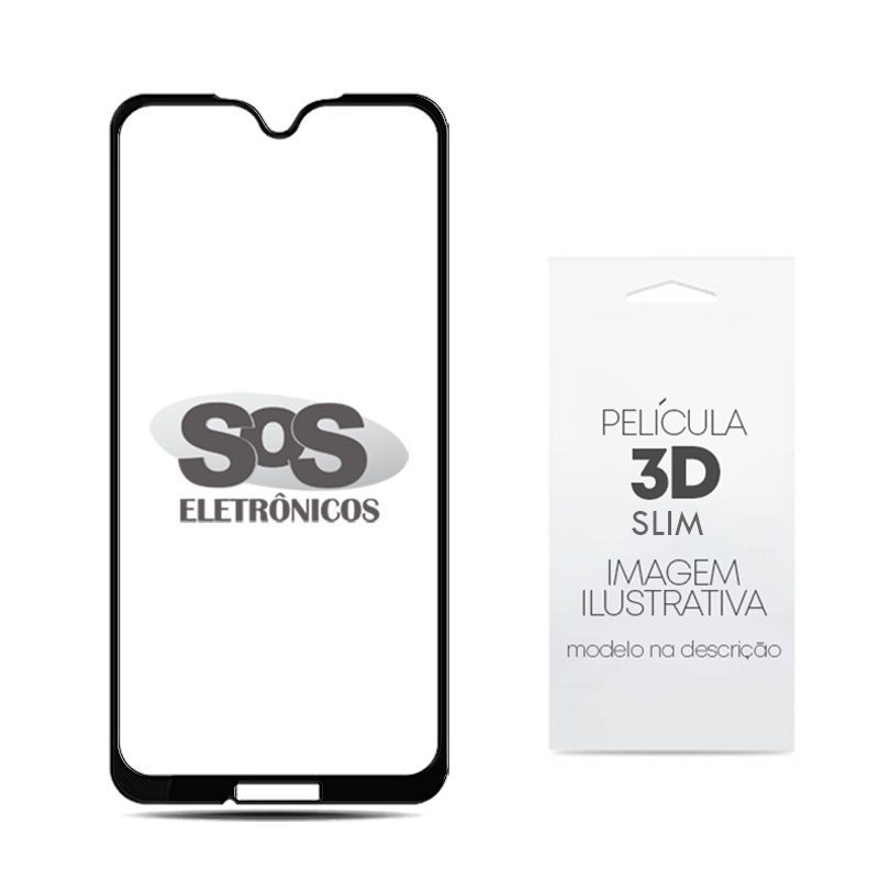 Pelcula 3D Preta Xiaomi M20/Mi 9/Redmi 7 Slim