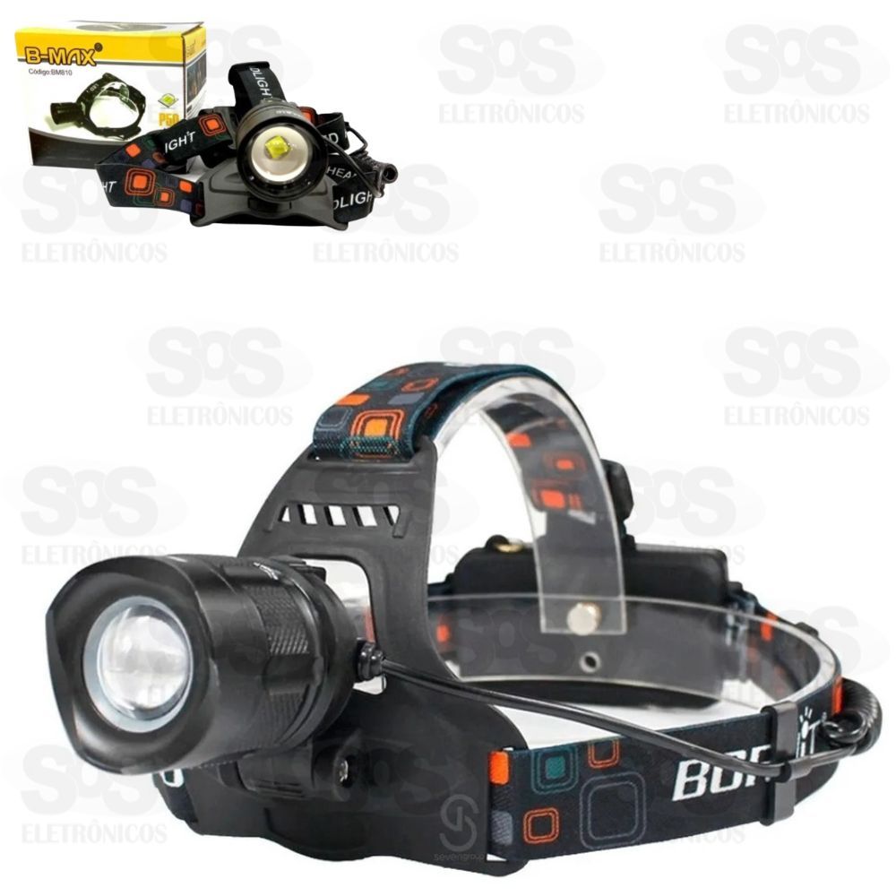Lanterna de Cabea e Farol Bike Led Recarregvel B-Max BM-810