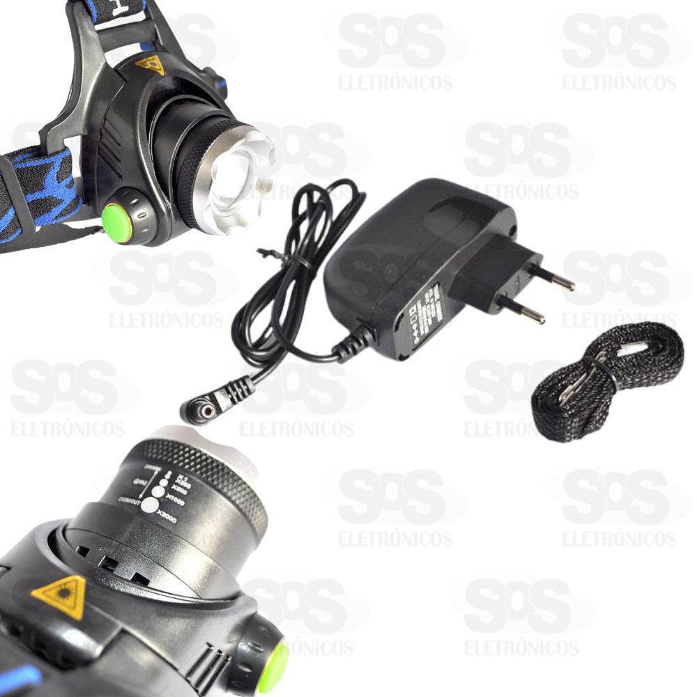 Lanterna De Cabea Farol Para Bike Recarregvel B-max Bm-807
