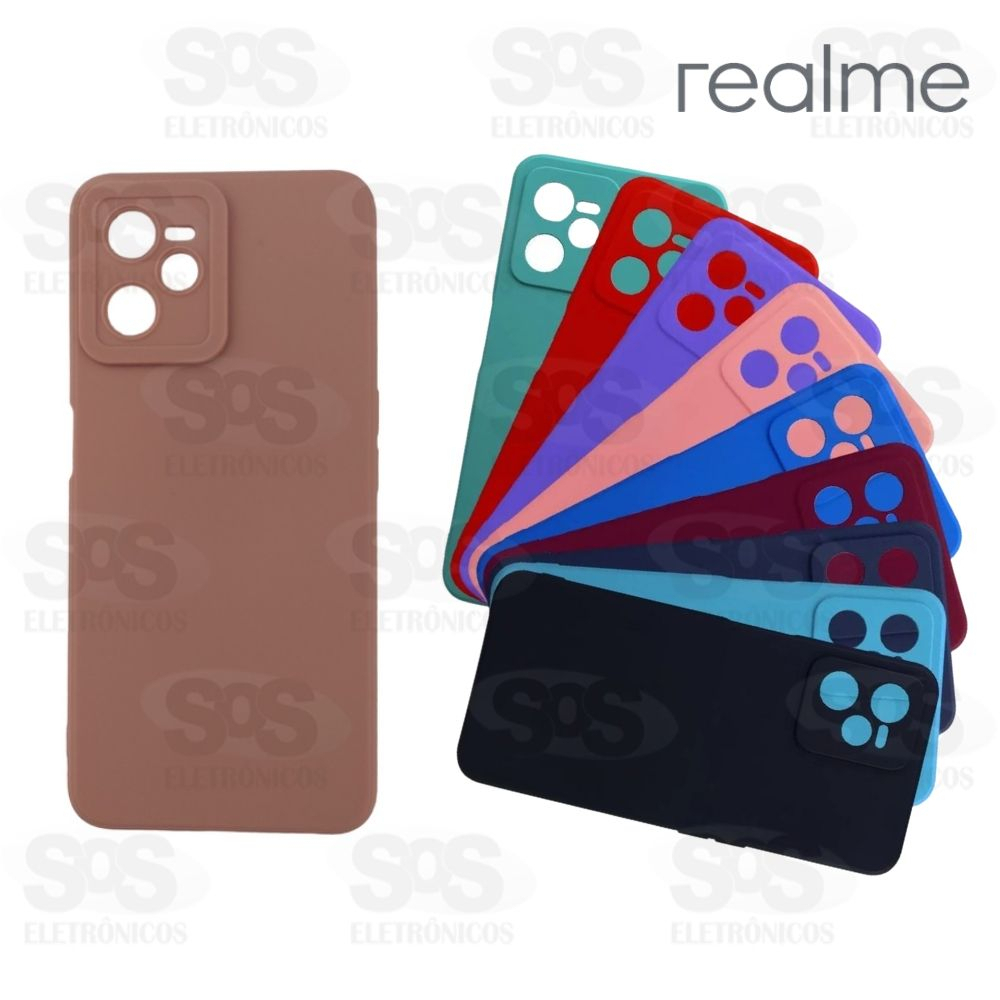 Case Aveludada Realme C75 Cores Variadas Embalagem Simples