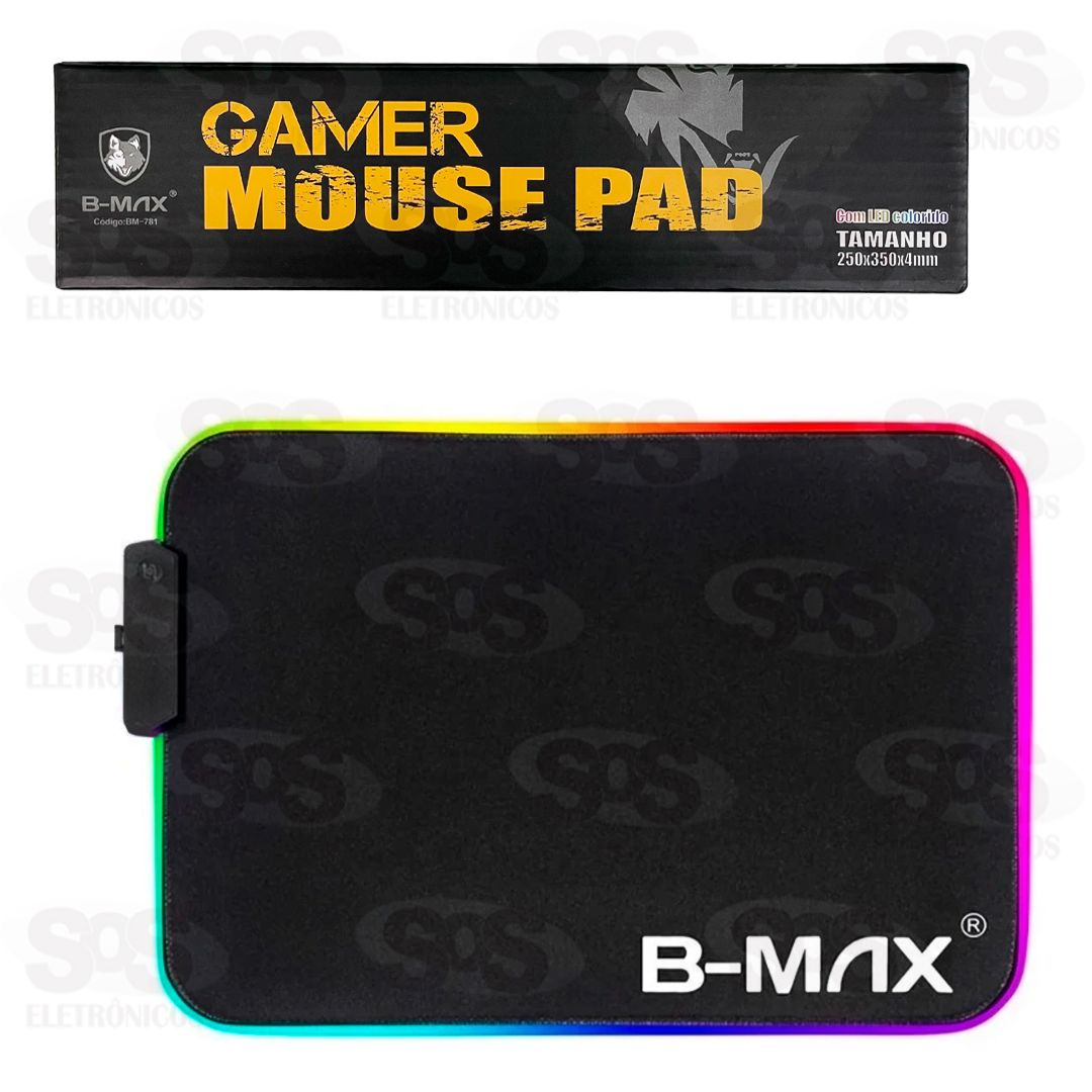 Mouse Pad Gamer Mdio Com Iluminao LED RGB B-Max BM-781