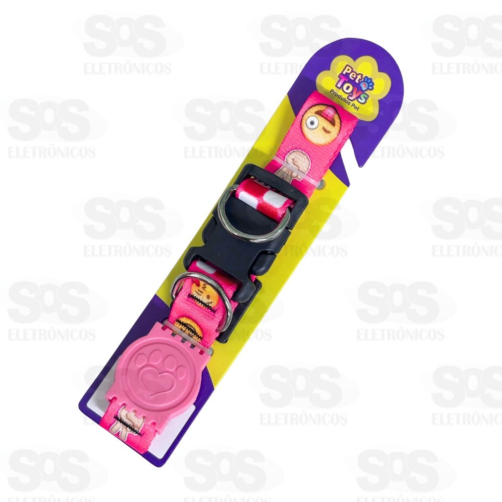 Coleira Seda Luxo Borrachinha G 25mm Variadas Pet Toys 3077