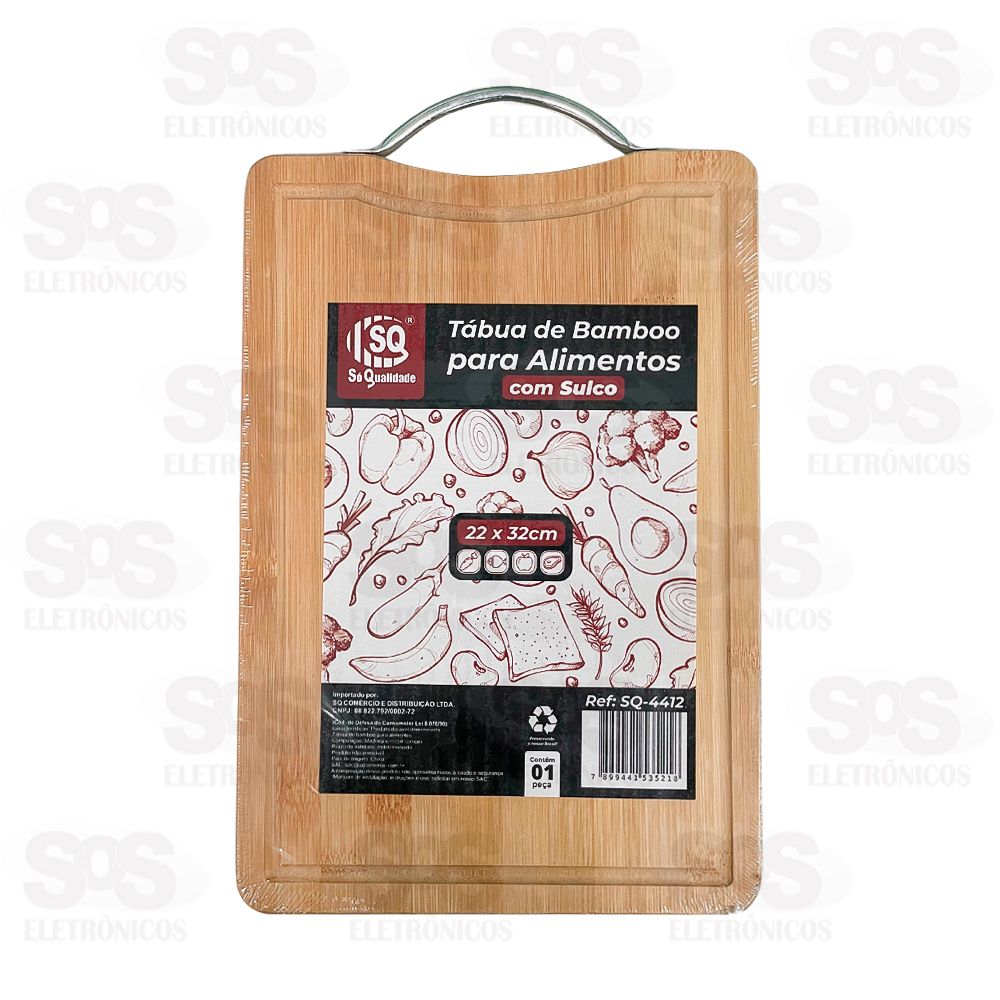 Tbua De Corte De Bambu Com Sulco SQ-4412