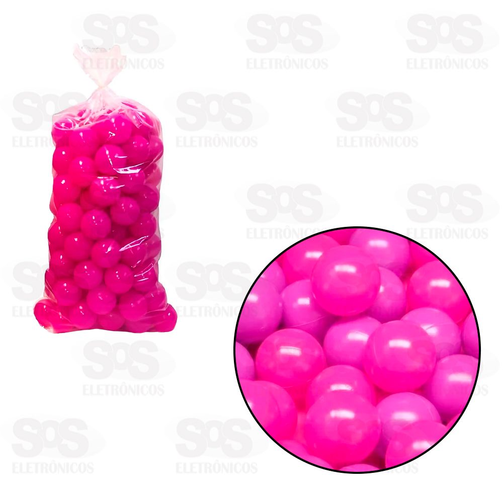 Bolinhas Plsticas Para Piscina 100 Unidades Rosa