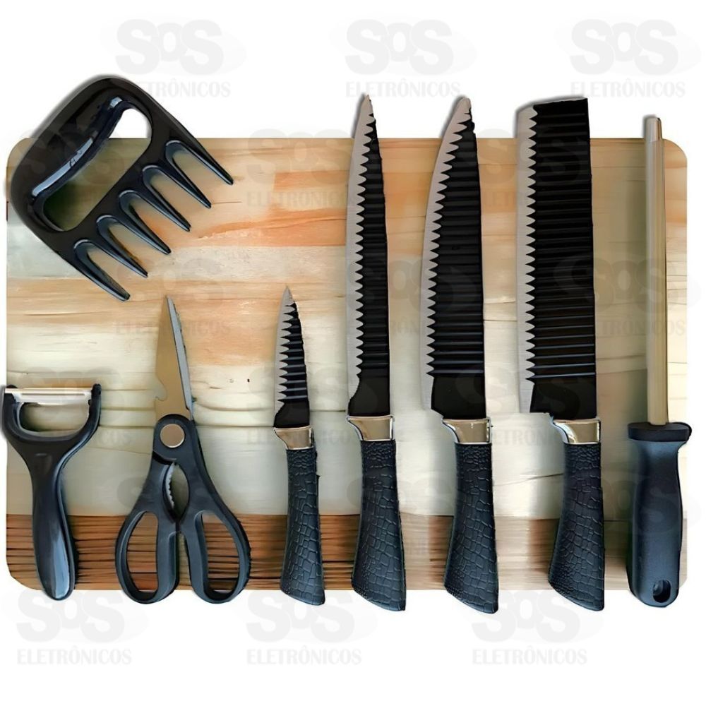 Kit Churrasco Inox 8 Peas B-max Bm-F988