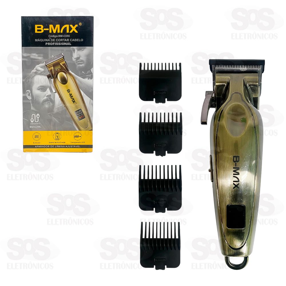 Mquina de Cortar Cabelo Profissional Com Painel BM-C055