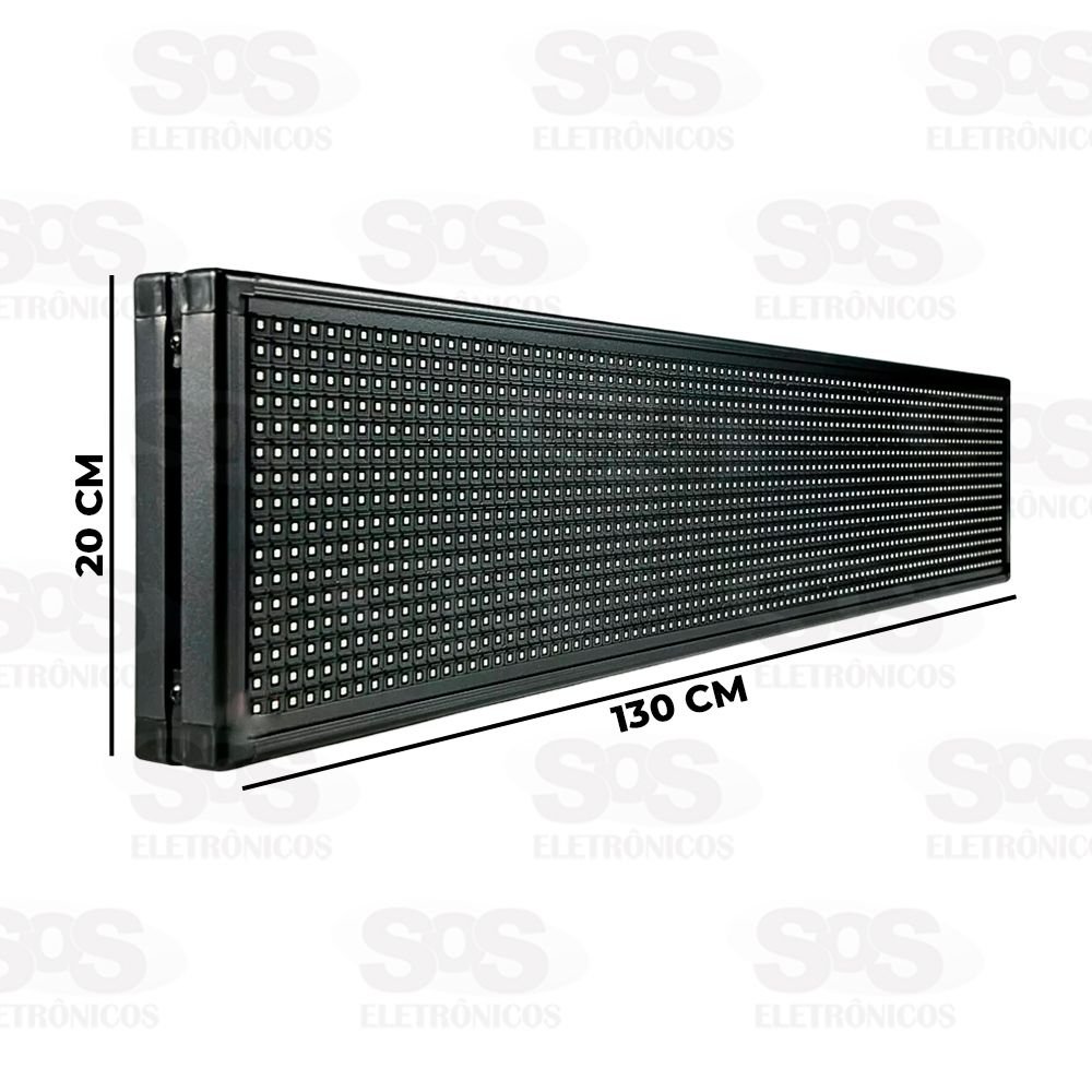 Painel de LED Colorido Letreiro Digital 130x20CM Luatek LK-G13020